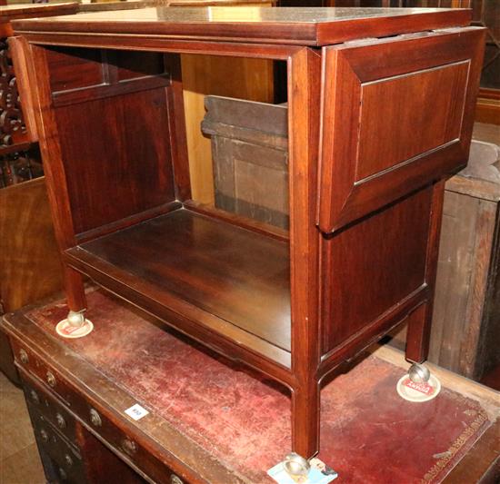 Modern mahogany drop leaf trolley